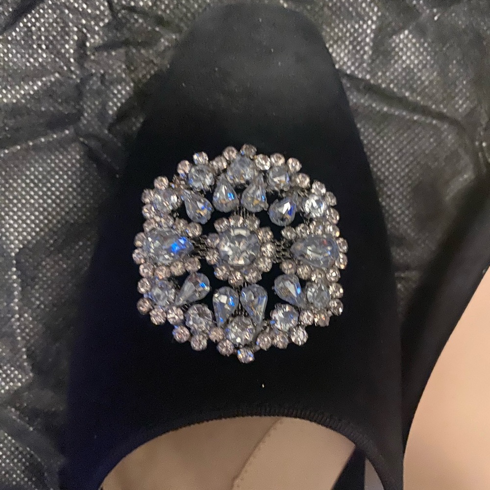 Adrienne Vittadini - Black Suede - slides.